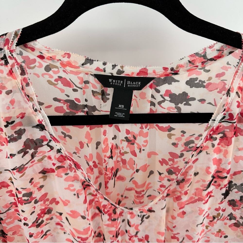 WHBM smock hem blouse Size XS - Picture 2 of 11